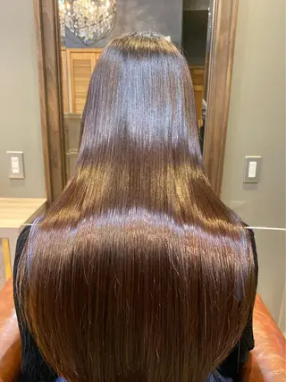 ロング カラー LOANA カラー &縮毛モデル募集のヘアスタイル