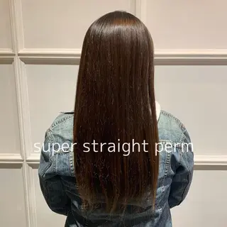 ロング パーマ 髪質改善カラー&TR 縮毛矯正/弱酸性矯正のヘアスタイル