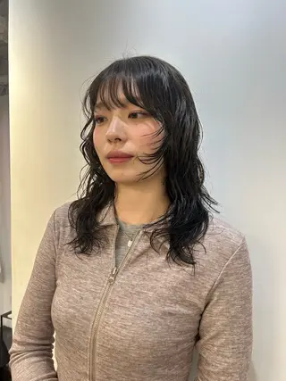 セミロング カラー パーマ [Eurica] muaのヘアスタイル