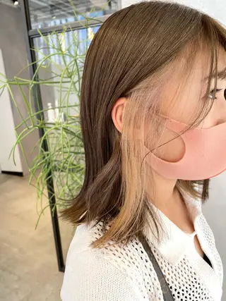 ミディアム カラー ブロンド×ハイトーン /遠藤将太のヘアスタイル