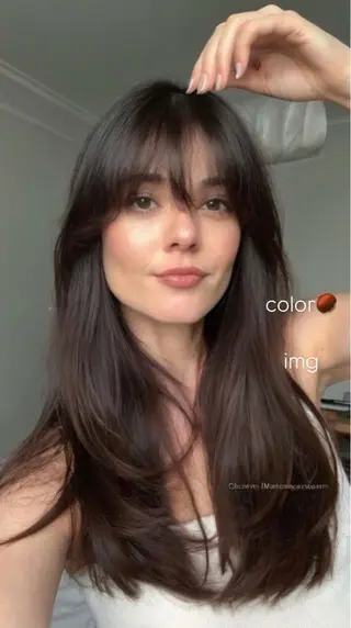 カラー rinka／暖色 ブリーチのヘアスタイル