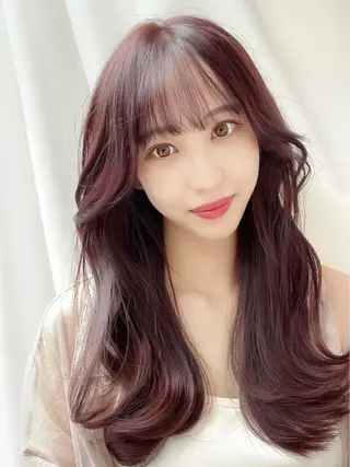 セミロング カラー 顔周り特化/韓国ヘア /レイヤー/吉野幸大のヘアスタイル