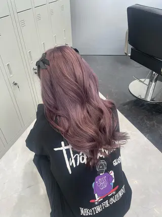 ロング カラー ヘアアレンジ メンズウルフ🐺♡ ブリーチ♡ヘアメ🎀のヘアスタイル