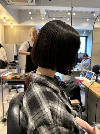 ミディアム カラー La fith hair sept 銀座店所属・KOGA／ パーマモデル募集のヘアスタイル