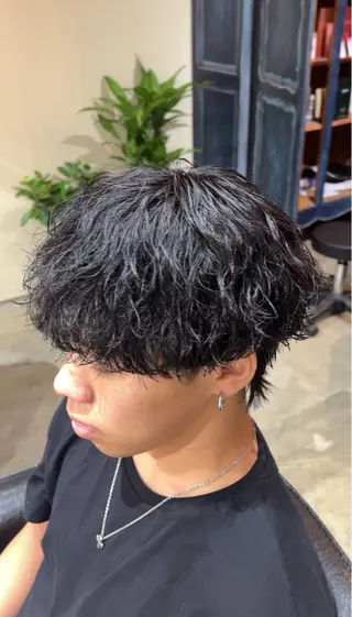 パーマ メンズ メンズパーマ眉毛 特化アユム🔥のヘアスタイル