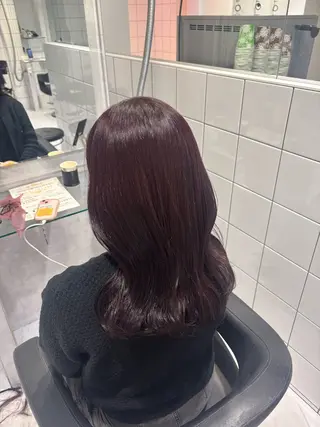 セミロング カラー 髪質改善🩰透明感カ ラー🎀hinanoのヘアスタイル