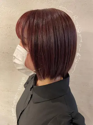 ミディアム カラー 女性に人気♪ はやしほのかのヘアスタイル