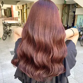 ロング カラー ブリーチなし✨艶髪 カラー𓃲YAGIのヘアスタイル