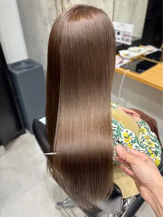 ロング カラー うる艶カラー/恵比寿 ベージュ/丸山陽平のヘアスタイル