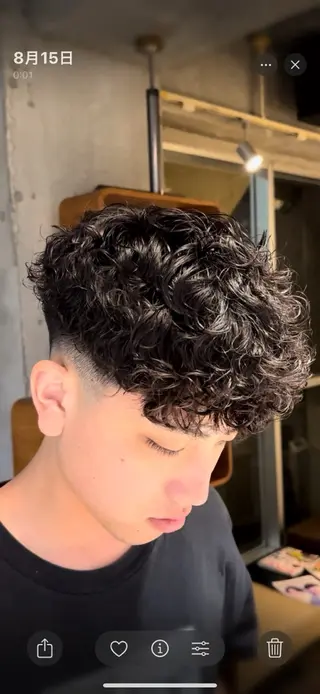 ショート パーマ メンズ fifth 原宿店所属・fifth原宿 今村圭一のヘアスタイル