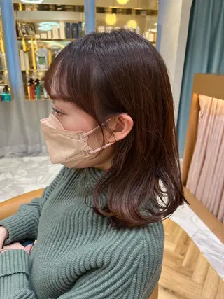 ミディアム 透明感カラー│ レイヤーヘア中居美樹のヘアスタイル