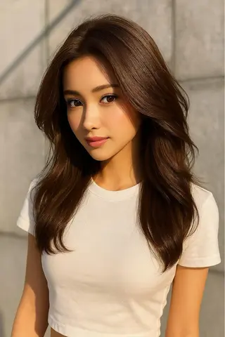 セミロング カラー さく/髪質改善× 縮毛矯正/町田のヘアスタイル