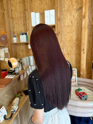 カラー まろみ暖色×ボブ ×chia🕯のヘアスタイル