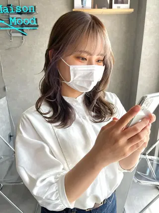セミロング カラー mood tatemachiのヘアスタイル