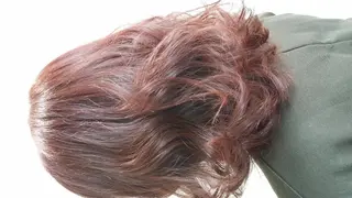 セミロング ミディアム パーマ カラー 福田 武士のヘアスタイル