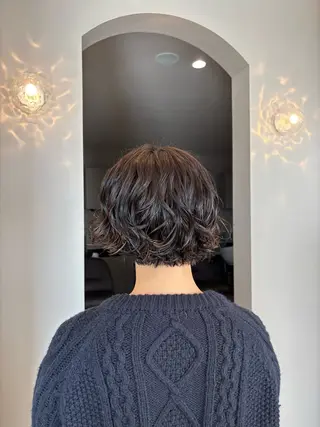 ショート パーマ ボブ/顔周りレイヤー 🎀momoka🎀のヘアスタイル