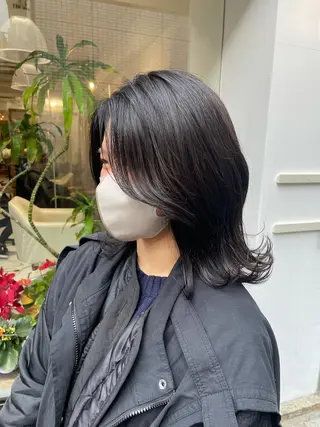 ミディアム カラー 福田 千尋のヘアスタイル