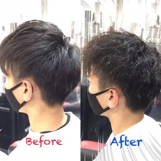 ショート パーマ メンズ Annon プライベートサロンのヘアスタイル