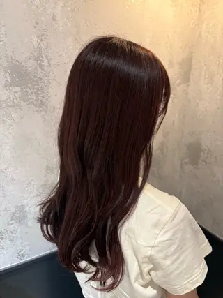 ロング 横浜/髪質改善/ 艶髪カラー/アレンジのヘアスタイル