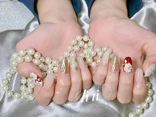 ネイル ネイルサロンAiri 長さ出し·シンプルのネイルデザイン