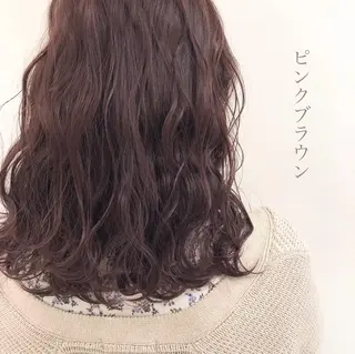 ミディアム カラー ボブ/パーマ 古家 佑真のヘアスタイル