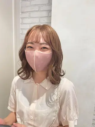 ミディアム カラー エクステ/ハイトーン 🐏☁️miminaのヘアスタイル