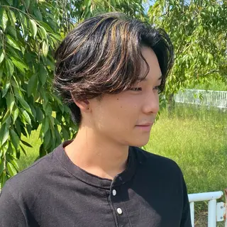 ショート カラー メンズ UNIX所属・村上翼/ハンサム ショート/パーマのヘアスタイル