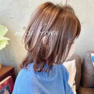 ミディアム 🪼🫧垢抜け韓国風 カラー💗さえ🪄のヘアスタイル