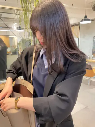 ロング 小顔レイヤー×コンパ クトボブ/林隆平のヘアスタイル