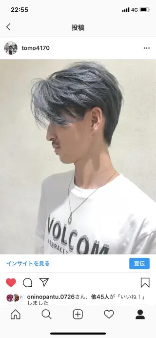 ショート メンズ PAAQ所属・田中 智大のヘアスタイル