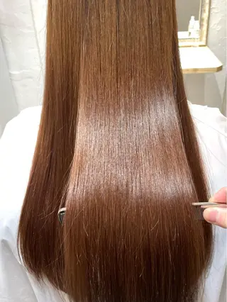 セミロング カラー 銀座No.1髪質改善 縮毛矯正/本木のヘアスタイル