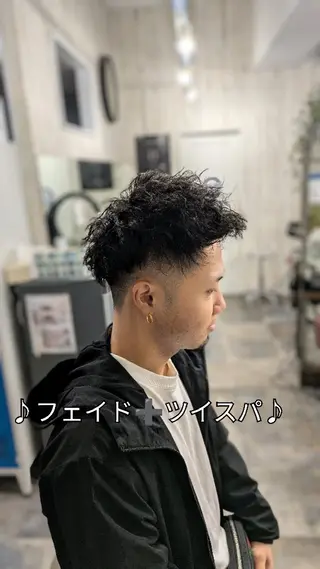メンズ ショート パーマ メンズパーマ/顔周り レイヤーカット/えののヘアスタイル