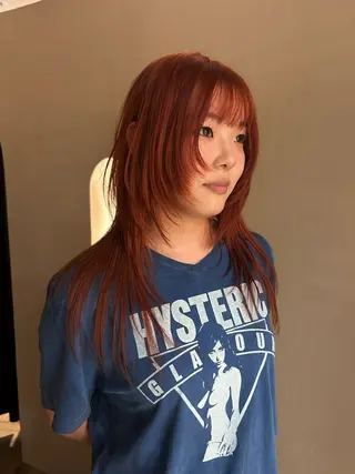 セミロング レイヤー・ボブカット ／もえまる🌻のヘアスタイル