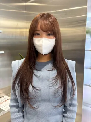 ロング 酸性ストレート /ハイトーン/つばさのヘアスタイル