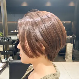 ショート カラー 透明感カラー 板橋　島村美咲のヘアスタイル