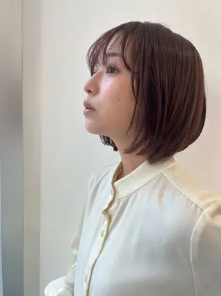 ミディアム 柔らかい縮毛矯正/ ボブ/北林のヘアスタイル