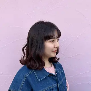 ミディアム カラー 柔らかいcolor ￤韓国￤🩰マユ🩰のヘアスタイル