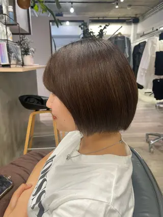 ショート JIN/暖色カラー /髪質改善/艶髪のヘアスタイル