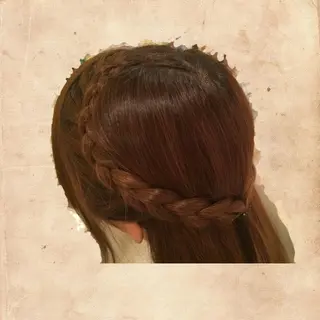 セミロング ヘアアレンジ Hair set RUUNAのヘアスタイル