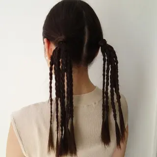 ヘアアレンジ カラー ロング かわい ゆうな 髪質改善/縮毛矯正のヘアスタイル