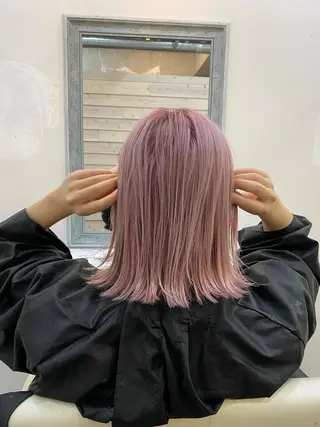 セミロング Trip 大名🌟 ブリーチなしカラーのヘアスタイル