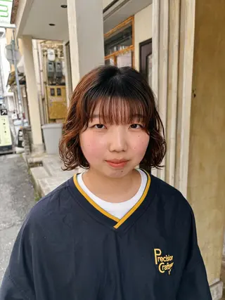 ミディアム パーマ 水原波津輝/ボブ /ニュアンスパーマのヘアスタイル