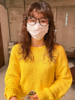 ロング パーマ パーマ/レイヤー 岩山丈一郎のヘアスタイル