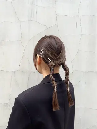 ミディアム レイヤー×透明感 ヘアセット/ミサトのヘアスタイル