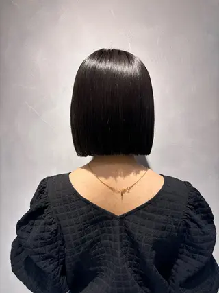 ミディアム カラー 大島 希美のヘアスタイル