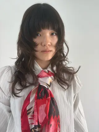 セミロング ウツワ所属・高円寺/loca/ 田中南帆のヘアスタイル