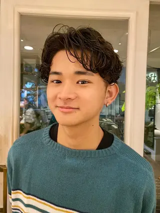 ショート パーマ メンズ BELLA阿部野 TOMOMIのヘアスタイル