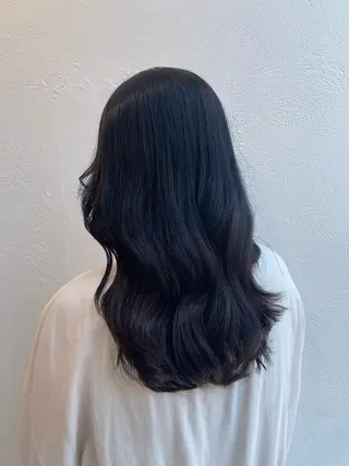 セミロング カラー 落合 和奏のヘアスタイル