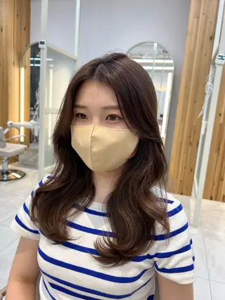 ロング レイヤーカット/ 顔まわり/アオイのヘアスタイル