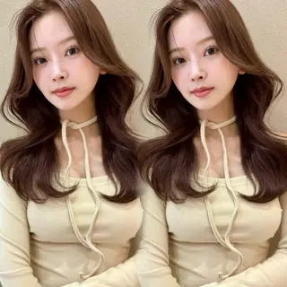 ロング カラー レイヤー/韓国 ハイトーン興津史弥のヘアスタイル